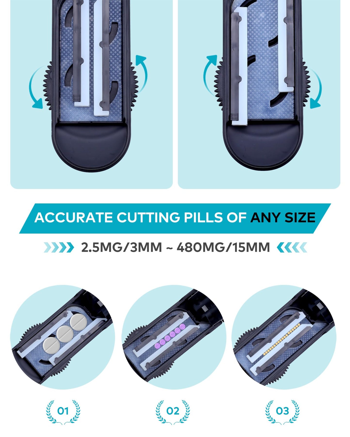 Pill Cutter for Accurate Splitting of Pills