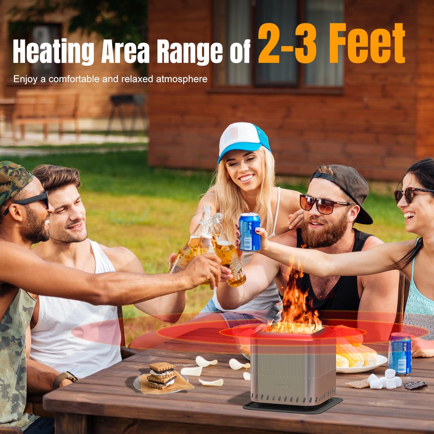 Portable Smokeless Fire Pit for Outdoor Camping