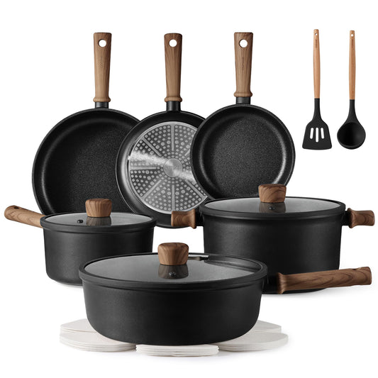 CAROTE 16-Piece Nonstick Cookware Set for Kitchen