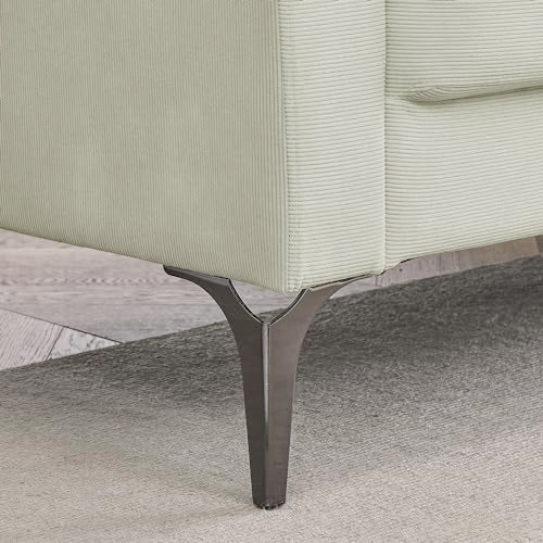 ERYE 3 Pieces Living Room Sofa Sets Include Armchair,Loveseat and 3Seaters Couch,Corduroy Upholstered Tufted Sofa&Couch with 4 Pillows and Metal Legs for Home Office Apartment