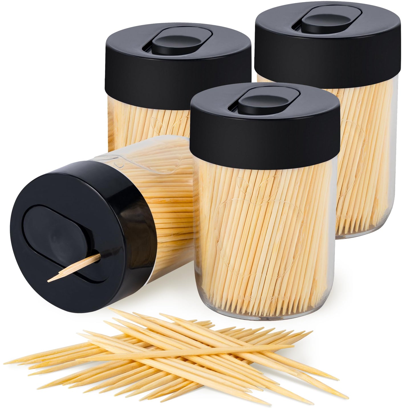 Sturdy Toothpick Holder with 1600 Natural Picks