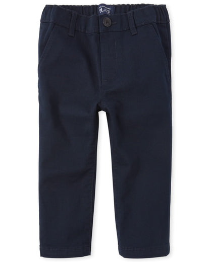 The Children's Place baby boys and Toddler Stretch Skinny Chino Pants Jeans, New Navy Single, 2T US