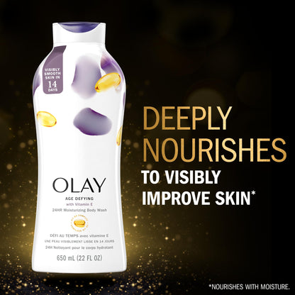 Olay Age Defying Body Wash, 24hr Moisturizing