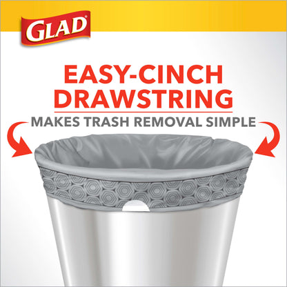 Glad Lemon Fresh Drawstring Trash Bags, 26 Ct