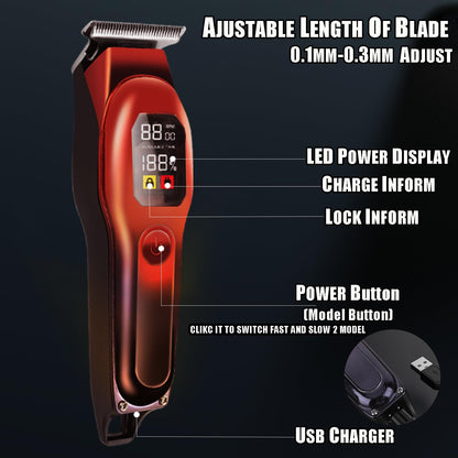 GASLIKE Cordless Hair and Beard Trimmer Kit