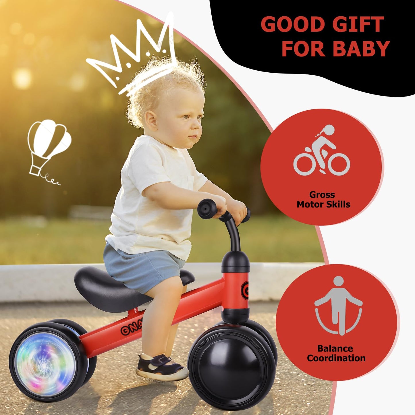 Balance Bike for 1 Year Olds - GNAYUIJ