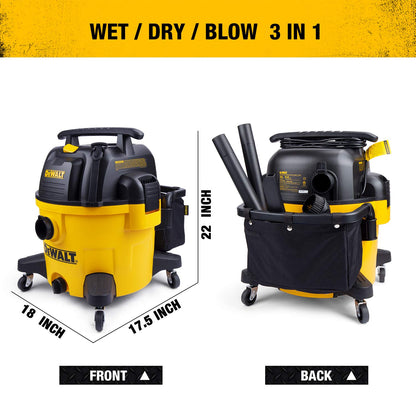 DEWALT 9 Gallon Wet/Dry VAC, Heavy-Duty Shop Vacuum with Attachments, 5 Peak HP, with Blower Function, DXV09PA