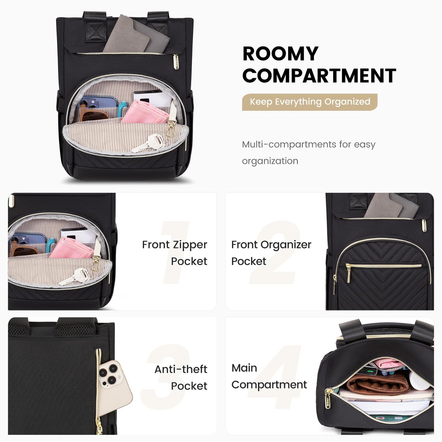 LOVEVOOK Waterproof Mini Backpack Purse for Women