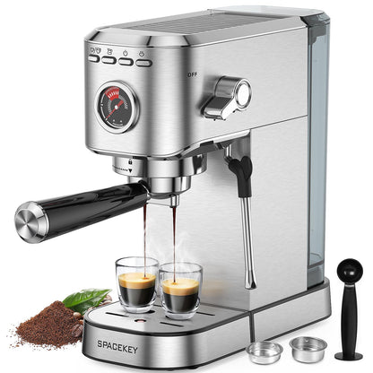 Spacekey 20 Bar Espresso Machine with Milk Frother
