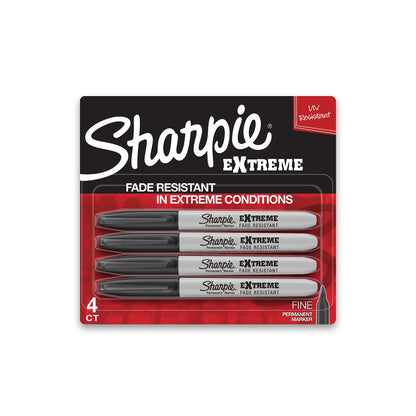 SHARPIE Extreme Permanent Markers, Fine Point, Black