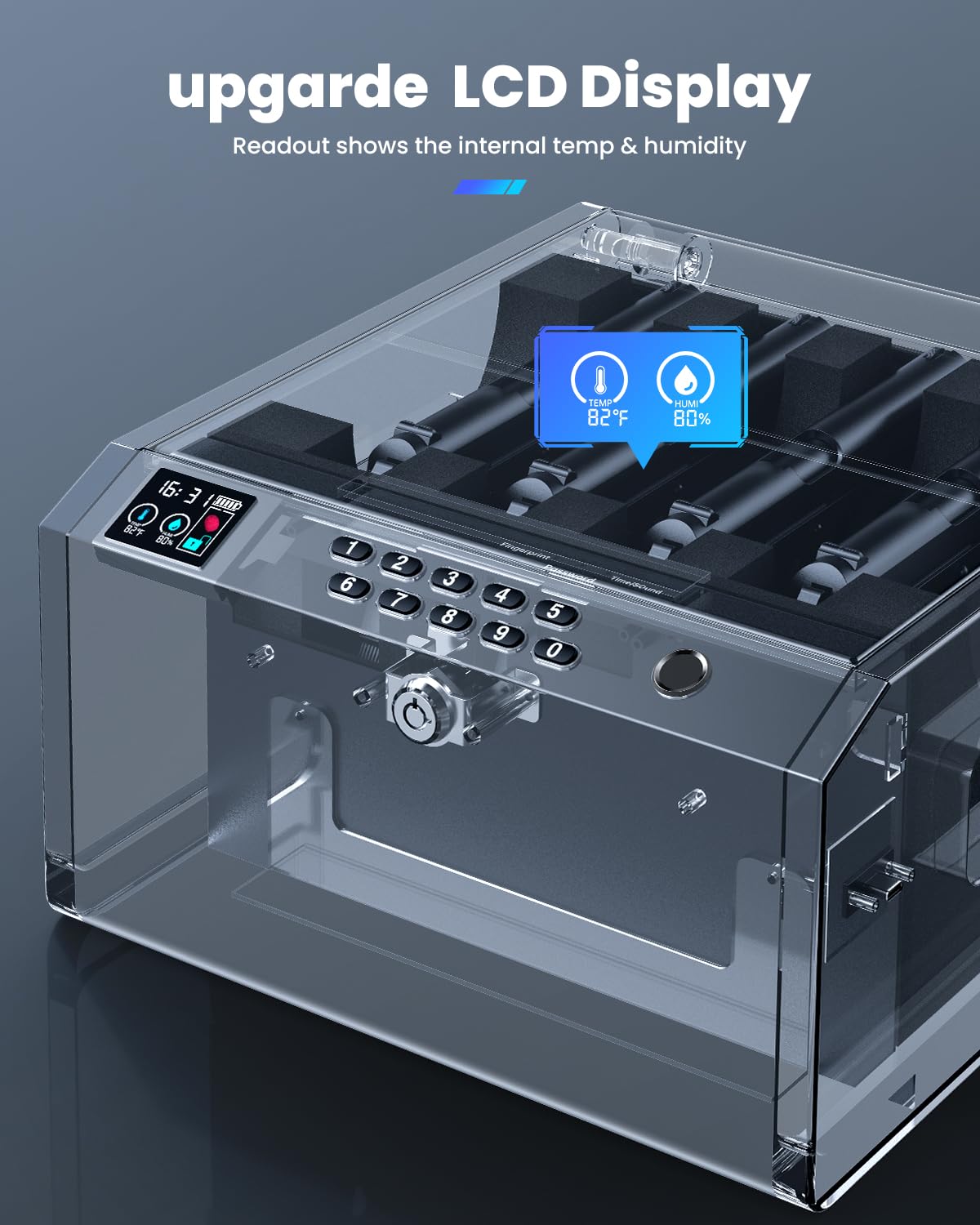 MOLICAR Biometric Gun Safe for 4 Pistols