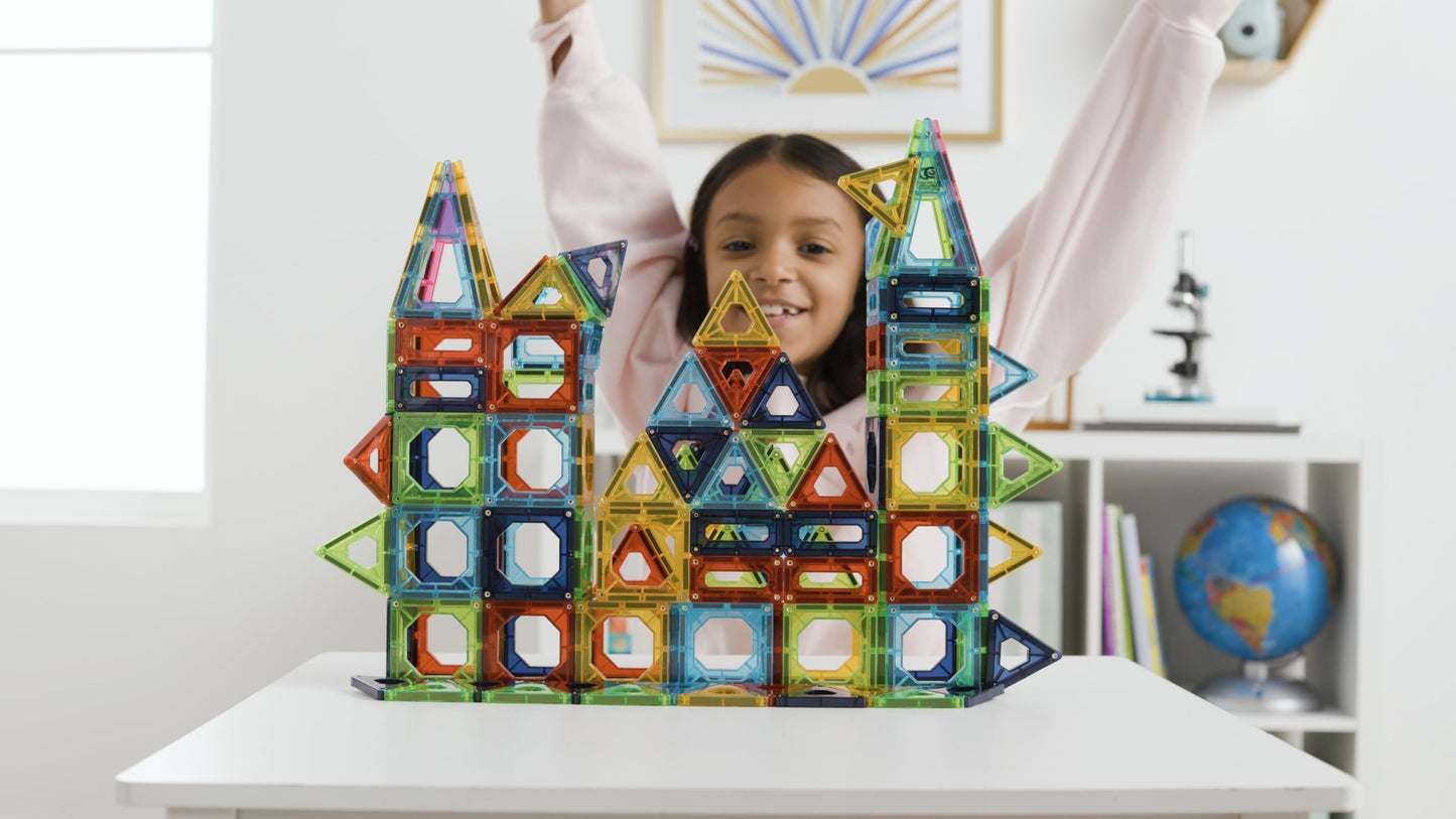 100-Piece Discovery Kids Magnetic Tile Set