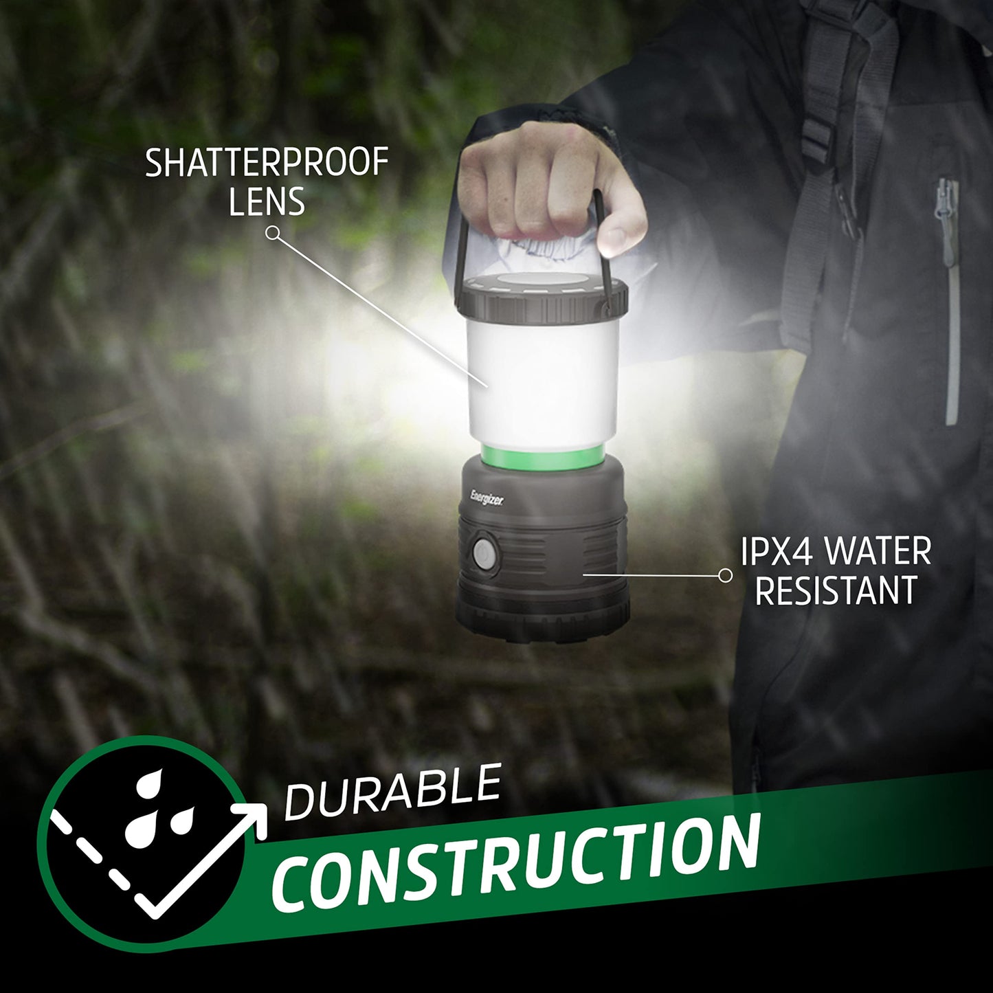 Energizer LED Camping Lantern, Water Resistant Light
