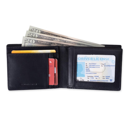 Cole Haan Men's RFID Slim Billfold Wallet, Black X-Capacity, One Size