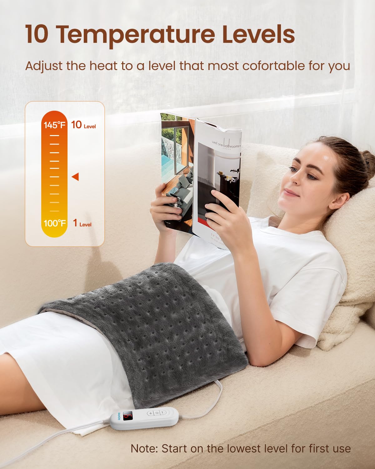 RENPHO Heating Pad for Back Pain Relief