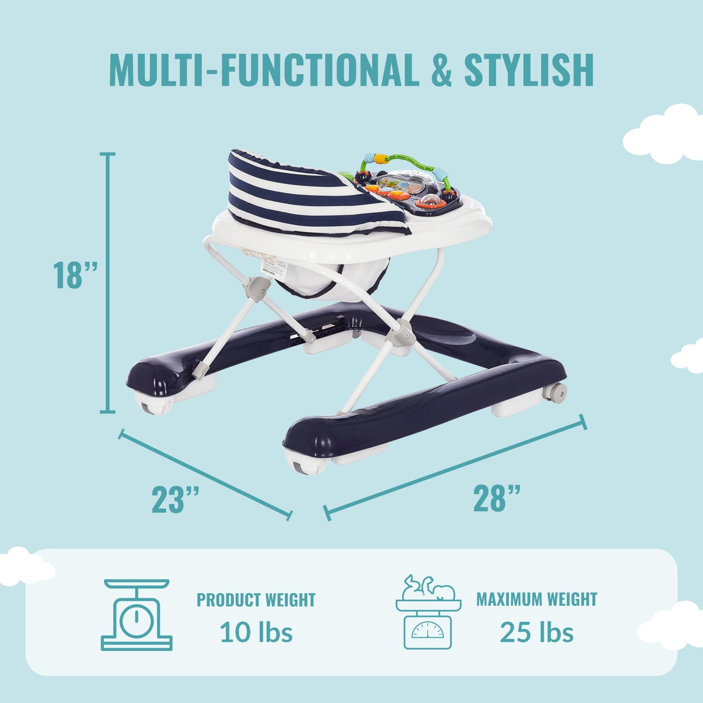 Dream On Me 2-in-1 Convertible Baby Walker