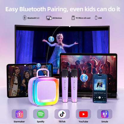 Karaoke Machine for Kids with 2 Microphones
