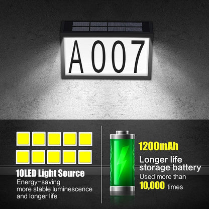 Solar Address Number Light with Auto On/Off