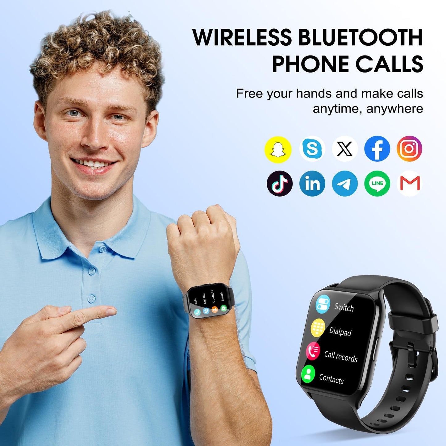 Smart Fitness Watch with Heart Rate Monitor