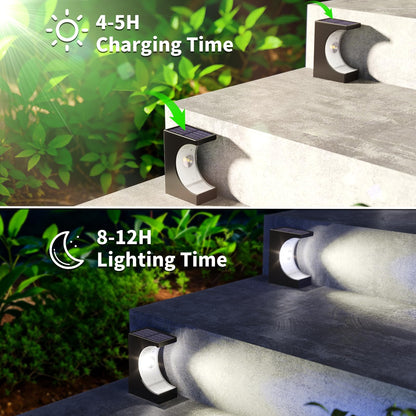10 Pack Solar Stair Lights for Outdoor Steps