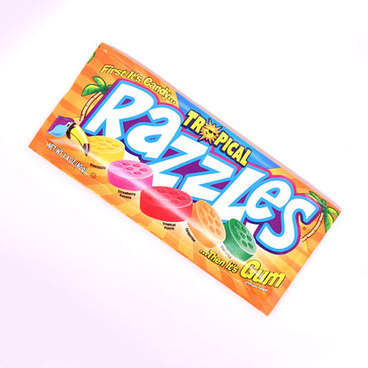 Razzles Tropical Flavor Candy/Gum - 24 Pack