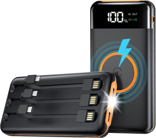 40000mAh Fast Charger Power Bank with Flashlight