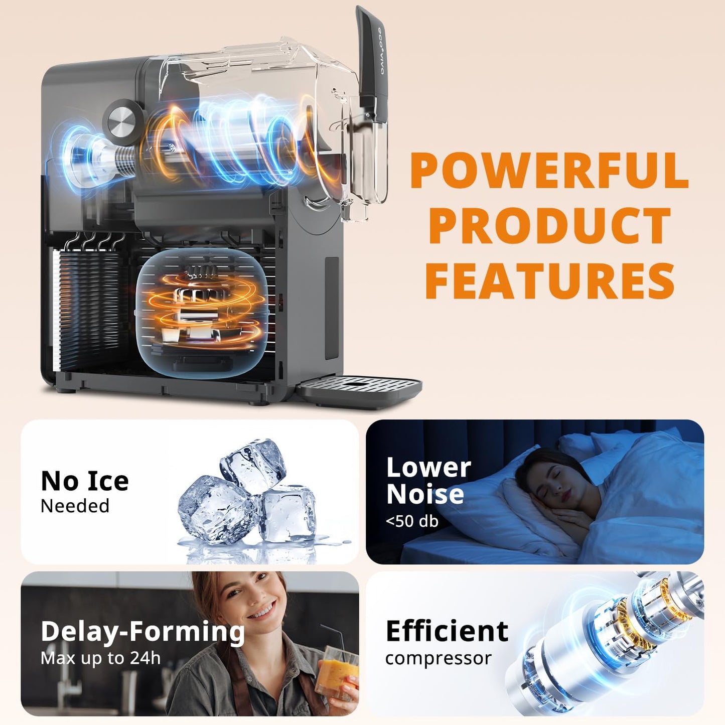 Slushie Machine with 5 Preset Settings