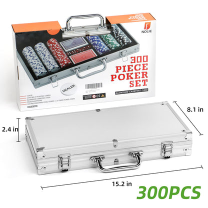 NOLIE 300 PCS Poker Chip Set with Case