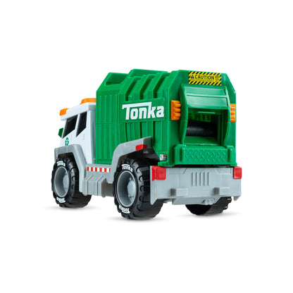 Tonka, Crank and Haul Garbage Truck- Made with Sturdy Plastic, White and Green Kid Powered Toy Construction Truck, Ages 3+ Boys and Girls, Kids, Toddlers, Christmas Birthday Gifts