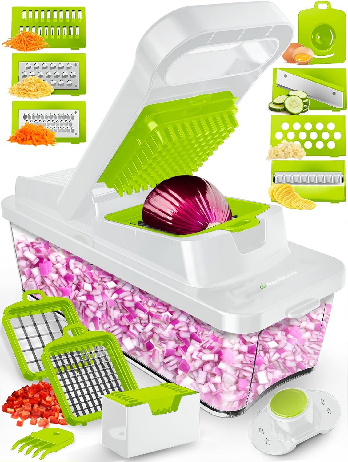 PrepNaturals 12-in-1 Vegetable Chopper with Container