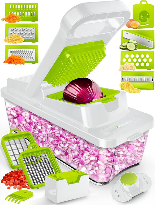 PrepNaturals 12-in-1 Vegetable Chopper with Container