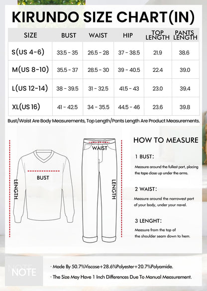 KIRUNDO Women's Fall Sweater and Pants Set