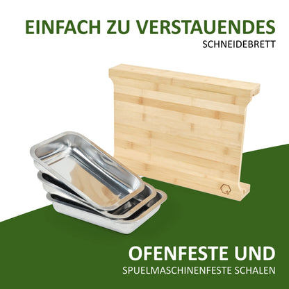 Liebspecht Bamboo Cutting Board Set with Bowls