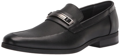 Calvin Klein Men's Black Leather Loafers, Size 8