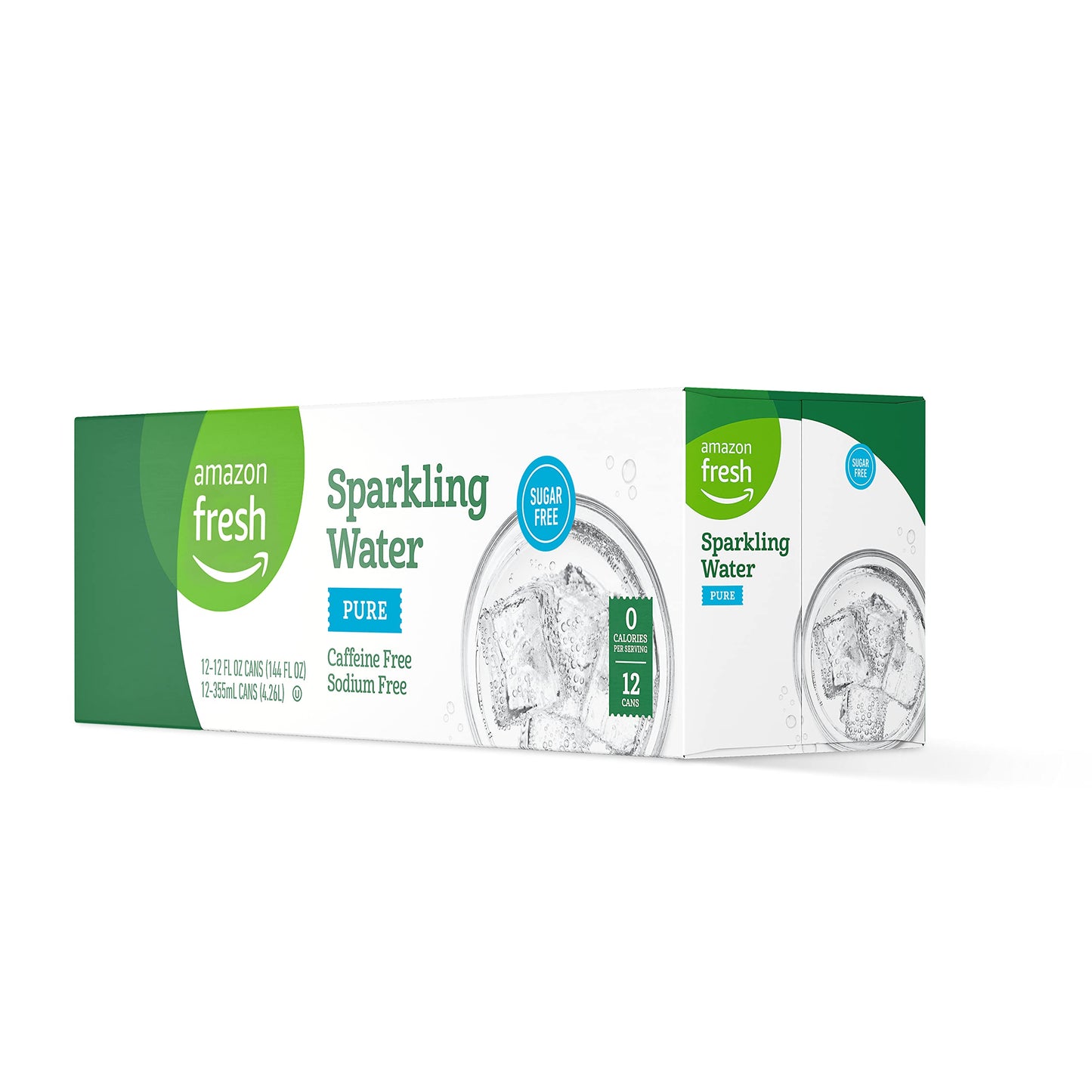 Amazon Fresh Sparkling Water, 12 Fl Oz Cans