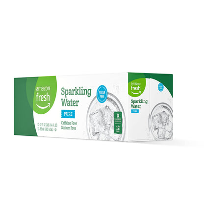 Amazon Fresh Sparkling Water, 12 Fl Oz Cans