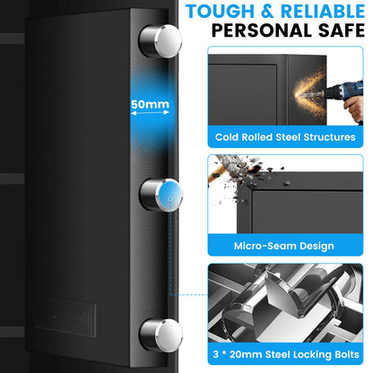 4.0 Cuft, Fireproof Waterproof Safe for Home Security