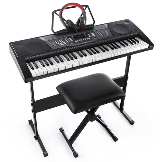 61-Key Music Keyboard Kit with Headphone and Stand