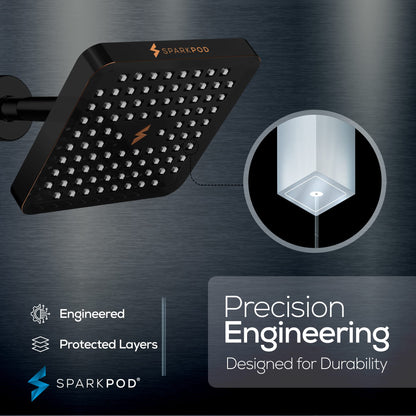 SparkPod High Pressure Rain Shower Head - 6 Inch