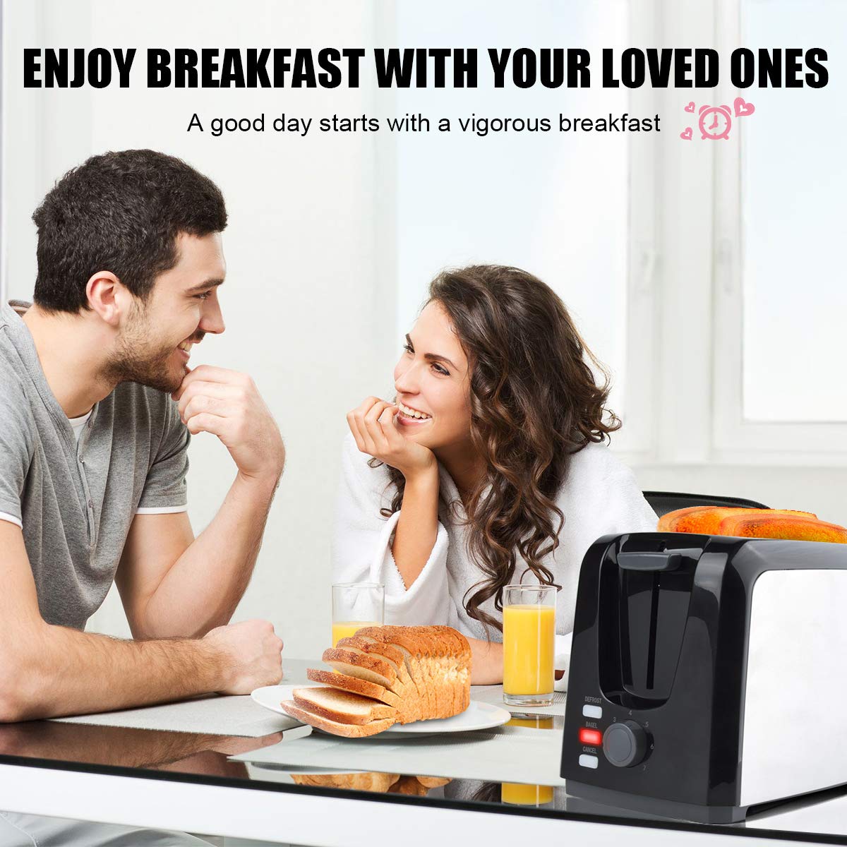 Toaster 2 Slice Stainless Steel Toaster Two Slice Toaster with Removable Crumb Tray Toaster Wide Slot Toasters 2 Slice Best Rated Prime with 7 Bread Shade Settings and Bagel, Defrost, Cancel Function