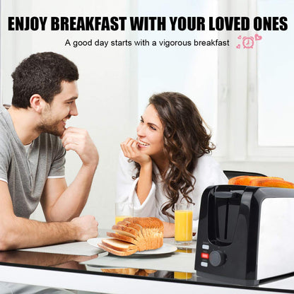 Toaster 2 Slice Stainless Steel Toaster Two Slice Toaster with Removable Crumb Tray Toaster Wide Slot Toasters 2 Slice Best Rated Prime with 7 Bread Shade Settings and Bagel, Defrost, Cancel Function