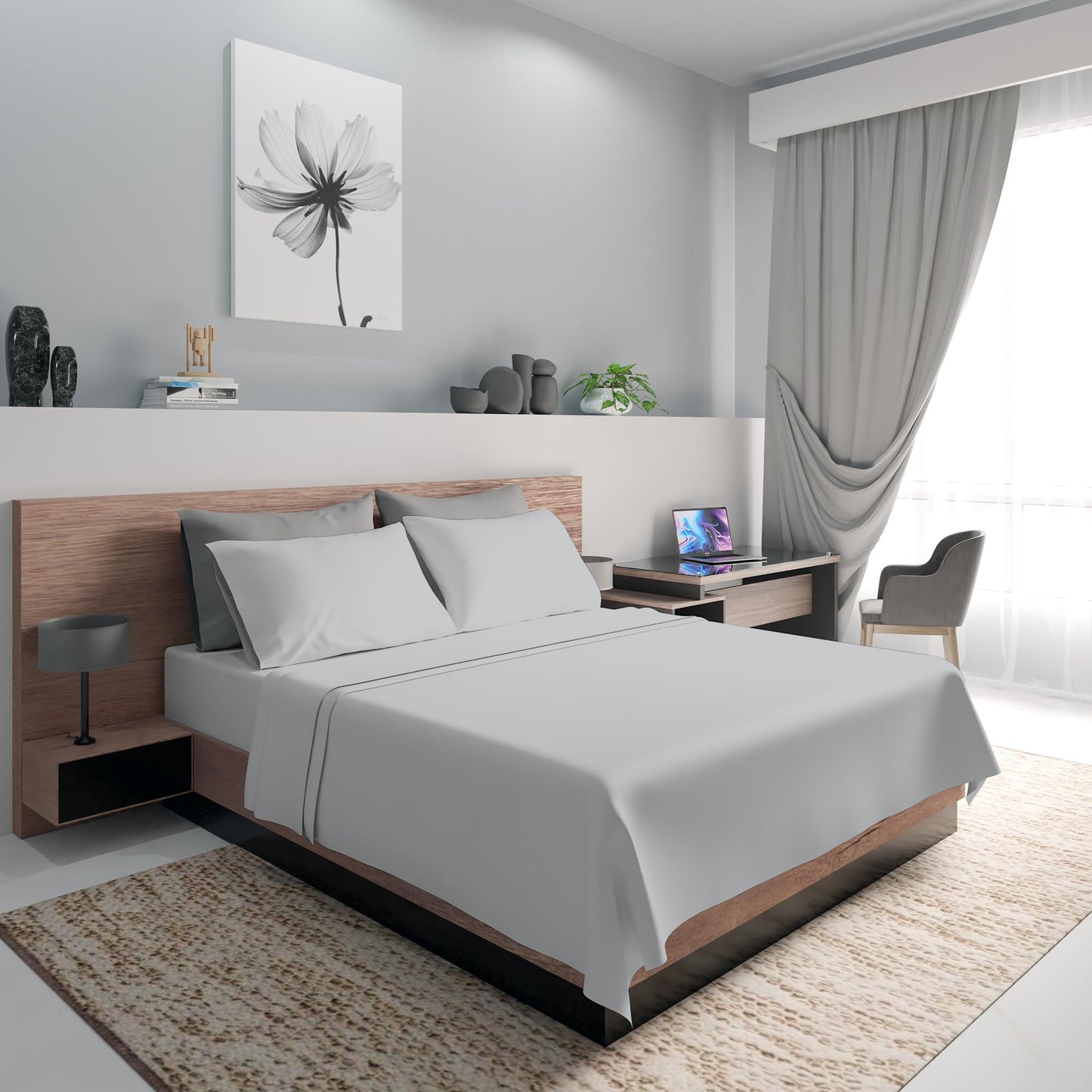 SLEEP RX 400 Thread Count Cotton Sateen Sheets