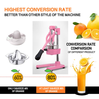Heavy Duty Citrus Juicer Squeezer with Steel Cup