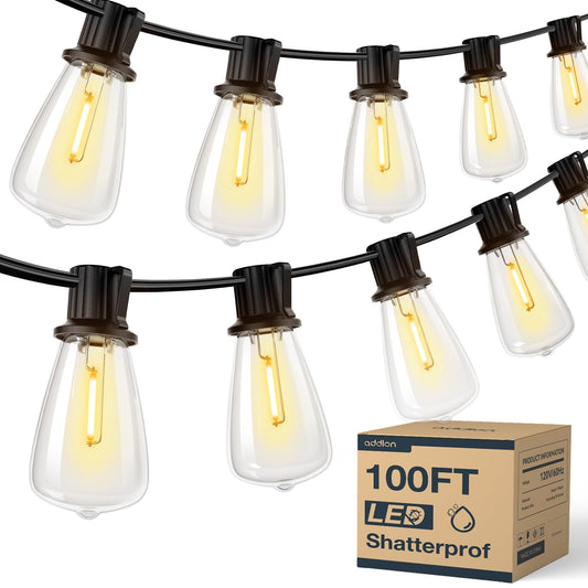 LED Outdoor String Lights with Replaceable Bulbs