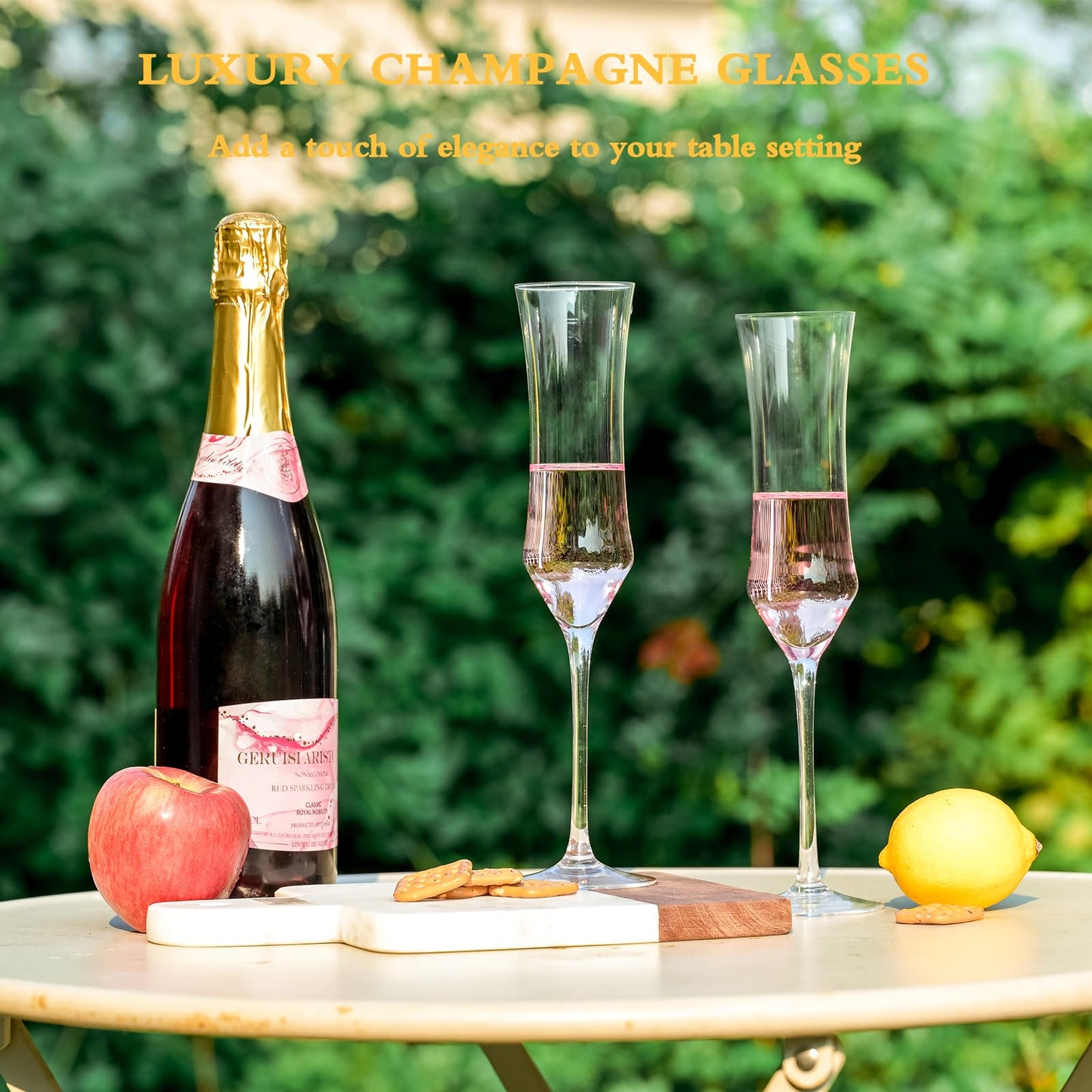 Champagne Flutes Set of 6 by BACLIFE