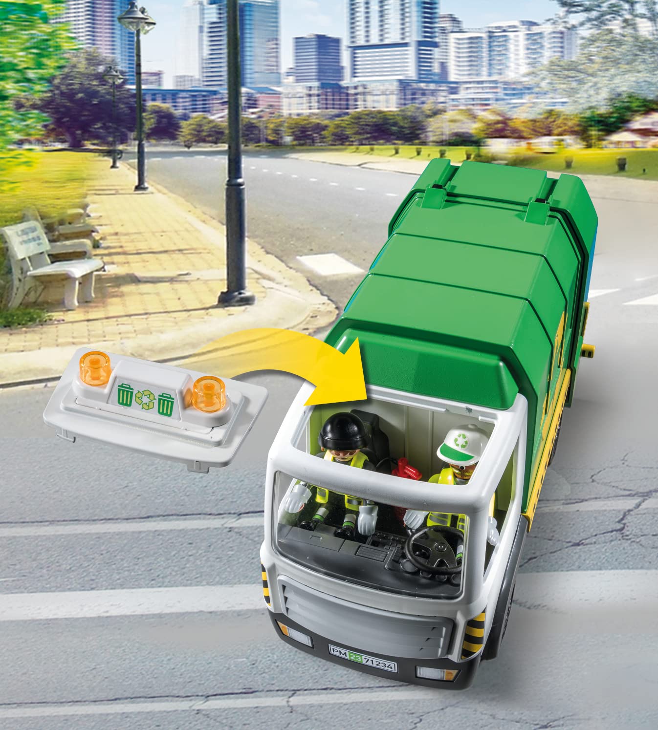 Playmobil Recycling Truck with 2 Figures & Accessories