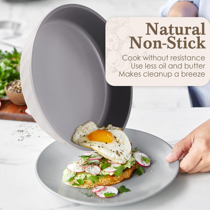 YIIFEEO Non-stick Frying Pans Nonstick Frying Pan Set Egg Omelette Pans for Cooking Set, Healthy Ceramic Skillet Set Kitchen Induction Cookware Chef's Pan Gift, 8"&9.5" &11"