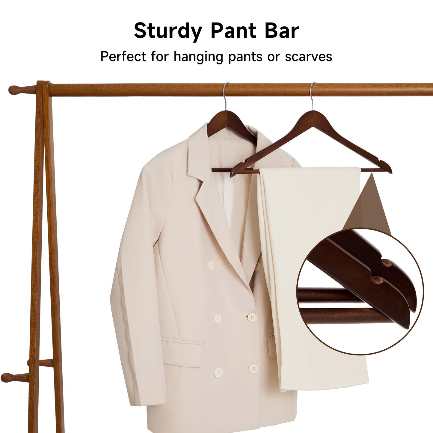 20 Pack StorageWorks Wooden Coat Hangers
