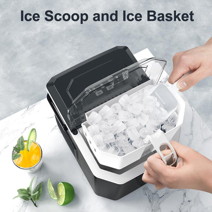 ZAFRO Self-Cleaning Countertop Ice Maker Machine