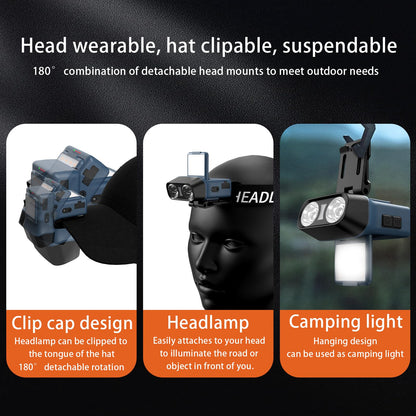 1200LM USB Rechargeable LED Headlamp for Outdoor Use